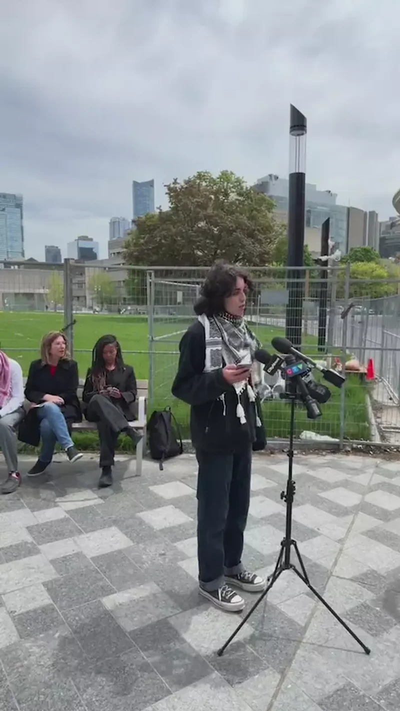 Aviral Dhamija says no hate speech or violence at encampment_#24